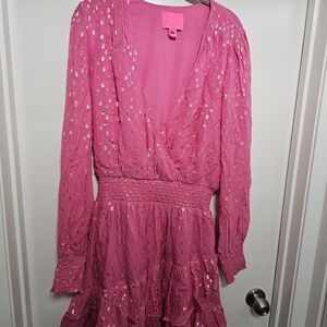 Pink and Gold Womens Dress